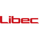Logo with the word "Libec" in capital letters and in a deep red color. The design is simple and modern, with a sans-serif typeface that suggests a contemporary and professional brand. The composition is compact and centered, making the logo easily recogni