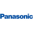 Panasonic company logo. It is a simple and direct design with the name "Panasonic" in capital letters. The typography is sans-serif, which gives a modern and accessible appearance. The colors used are predominantly blue on a white background, suggesting r