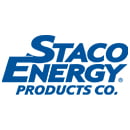 Staco Energy Products Co. logo, with a stylized letter 'S' in blue and white and the company name in capital letters underneath.