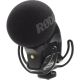 RODE STEREO VIDEOMIC PRO-R XY STEREO CONDENSER MICROPHONE WITH INTEGRATED RYCOTE SHOCKMOUNT, HPF AND LEVEL CONTROL. DESIGNED TO CONNECT DIRECTLY TO CONSUMER VIDEO CAMERAS AND DSLRS.