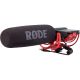 RODE VIDEOMIC-R DIRECTIONAL SUPER CARDIOID CONDENSER MICROPHONE WITH INTEGRATED RYCOTE LYRE SHOCKMOUNT, HPF AND PAD. DESIGNED TO CONNECT DIRECTLY TO CONSUMER VIDEO CAMERAS.