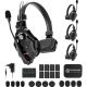 HOLLYLAND SOLIDCOM C1-4S FULL-DUPLEX WIRELESS INTERCOM SYSTEM WITH 4 HEADSETS 4-PERSON HEADSET SYSTEM