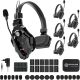 HOLLYLAND SOLIDCOM C1-6S FULL-DUPLEX WIRELESS INTERCOM SYSTEM WITH 6 HEADSETS 6-PERSON HEADSET SYSTEM