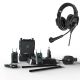 HOLLYLAND HL-SOLIDCOM M1-4B-DH FULL DUPLEX WIRELESS INTERCOM SYSTEM WITH 4 BELTPACKS WITH DUAL MUFF HEADSETS