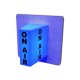 RAM OAL-101B WALL MOUNT ON-AIR LIGHT WITH CORIAN BASE AND BLUE LED LIGHTING, 12 VOLT DC