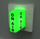 RAM OAL-101G WALL MOUNT ON-AIR LIGHT WITH CORIAN BASE AND GREEN LED LIGHTING, 12 VOLT DC