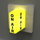 RAM OAL-101Y WALL MOUNT ON-AIR LIGHT WITH CORIAN BASE AND YELLOW LED LIGHTING, 12 VOLT DC