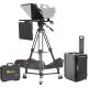 IKAN PT-4500-TM-TRIPOD-TK PROFESSIONAL 15″ TELEPROMPTER, TRIPODD & DOLLY TURNKEY W/ TALENT MONITOR & TRAVEL CASE